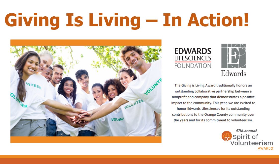 OneOC (@oneoc) on Twitter photo Congratulations to <a href="/EdwardsLifesci/">Edwards Lifesciences</a> 2023 Giving is Living Honoree. The award was accepted by YJ Oh, Senior Vice President, Marketing Transcatheter Heart Valves at Edwards Lifesciences. Congratulations!
#SOV2023 #WeAreOneOC Congratulations to <a href="/EdwardsLifesci/">Edwards Lifesciences</a> 2023 Giving is Living Honoree. The award was accepted by YJ Oh, Senior Vice President, Marketing Transcatheter Heart Valves at Edwards Lifesciences. Congratulations!
#SOV2023 #WeAreOneOC