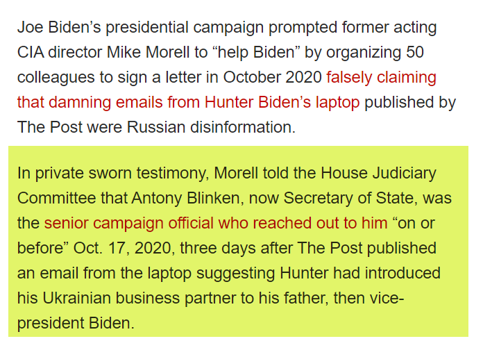 PLPSD's tweet photo. How dirty is @SecBlinken?
➡️He doesnt answer to subpoenas
➡️He also conspired with the #CIA to cover up the Hunter Biden story
Why wont @CNN cover this? Oh we know why. #FakeNews #ByeByeCNN
@elonmusk
https://t.co/zO40Uv18jV https://t.co/YZGA9poXLB
