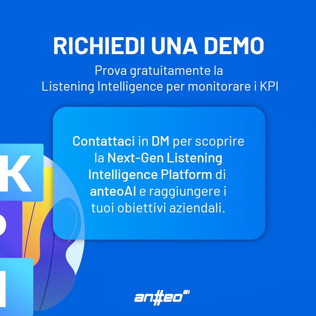 anteo_AI's tweet photo. Monitora i #KPI e raggiungi i tuoi #obiettivi aziendali attraverso l’#analisi delle #conversazioni #online. Scopri come! https://t.co/NTU7I39bGh