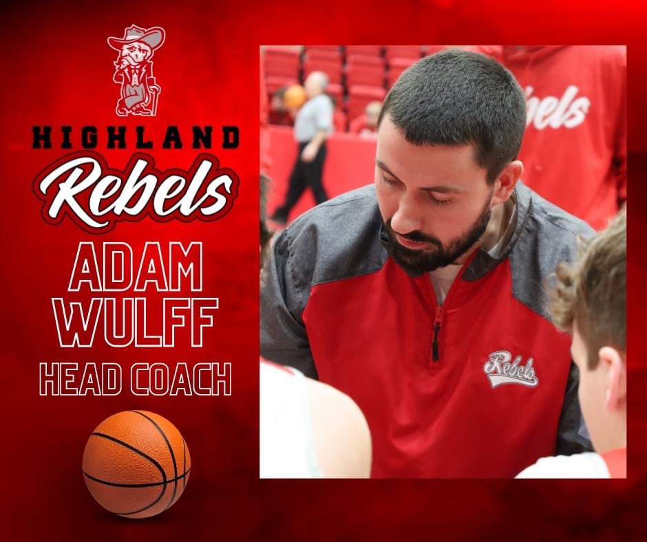 HighlandRebelAD's tweet photo. Congrats to Coach Adam Wulff for being named the head coach of the Highland Rebels for the 23-24 season!  #RebelPride https://t.co/NxORQw5X4Z