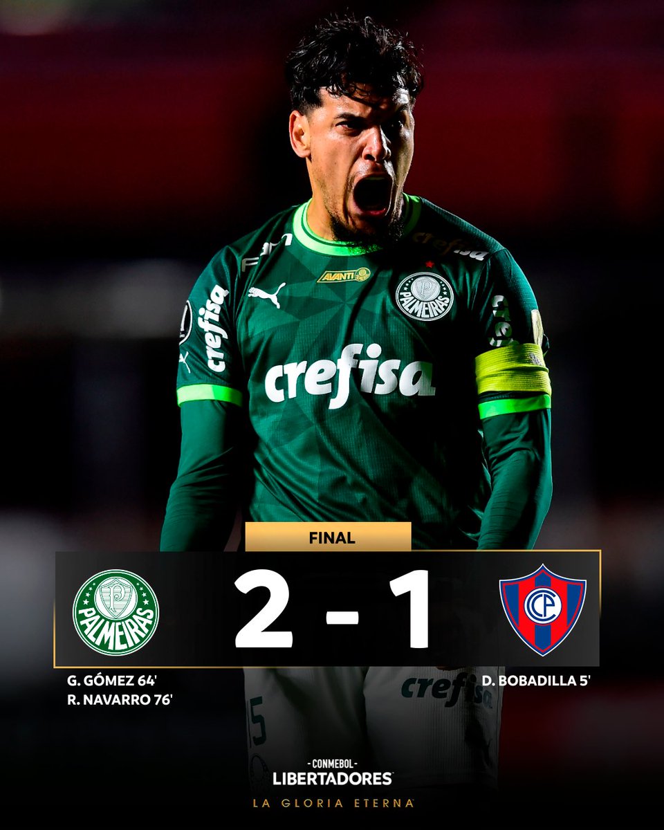 Libertadores's tweet photo. 🇧🇷🏆🇵🇾 ¡@Palmeiras sumó su primera victoria!

⚽️🙌 El Verdão dio vuelta el partido en el Morumbí y derrotó 2⃣-1⃣ a @CCP1912oficial en la Fecha 2 del Grupo C de la CONMEBOL #Libertadores.

#GloriaEterna https://t.co/WRKc7DRsK4