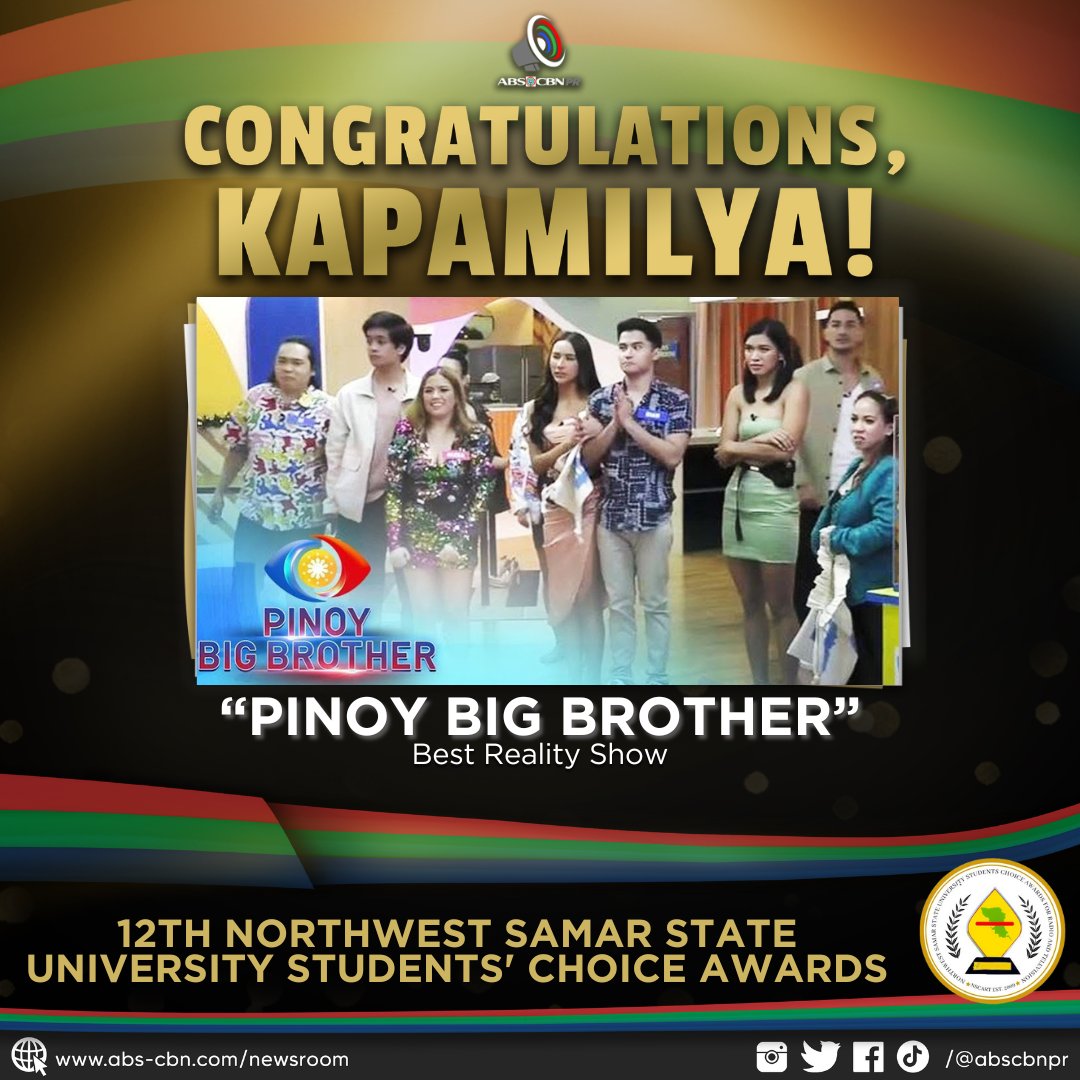ABSCBNpr's tweet photo. Panalo ang ilang ABS-CBN shows sa nakaraang 12th Nwssu Students' Choice Awards for Radio and Television.
Maraming salamat sa tiwala at suporta, #Kapamilya! ❤️💚💙 https://t.co/QIgHtjsQJq