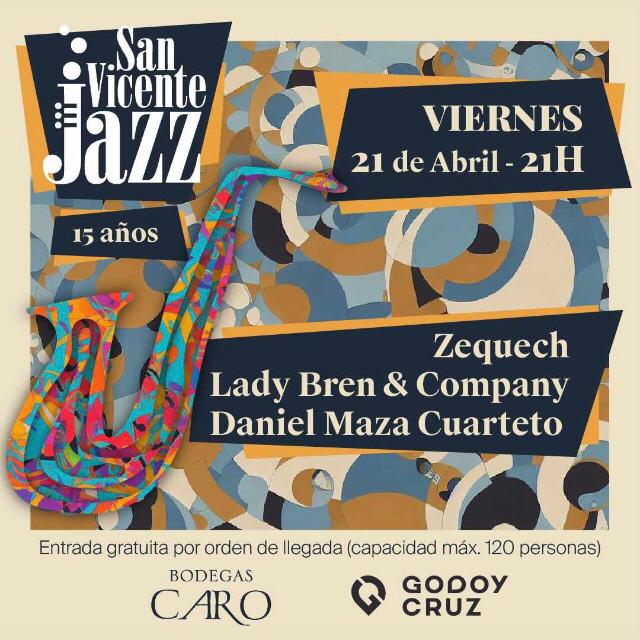 byemusic1's tweet photo. ATENCIÓN Mendozaaaa!!!
San Vicente Jazz 2023 🤯
Vier. 21 / 21hs. Bodegas Caro.
#sanvicentejazz #mendoza @BodegasCARO https://t.co/SmCpvzYu5r