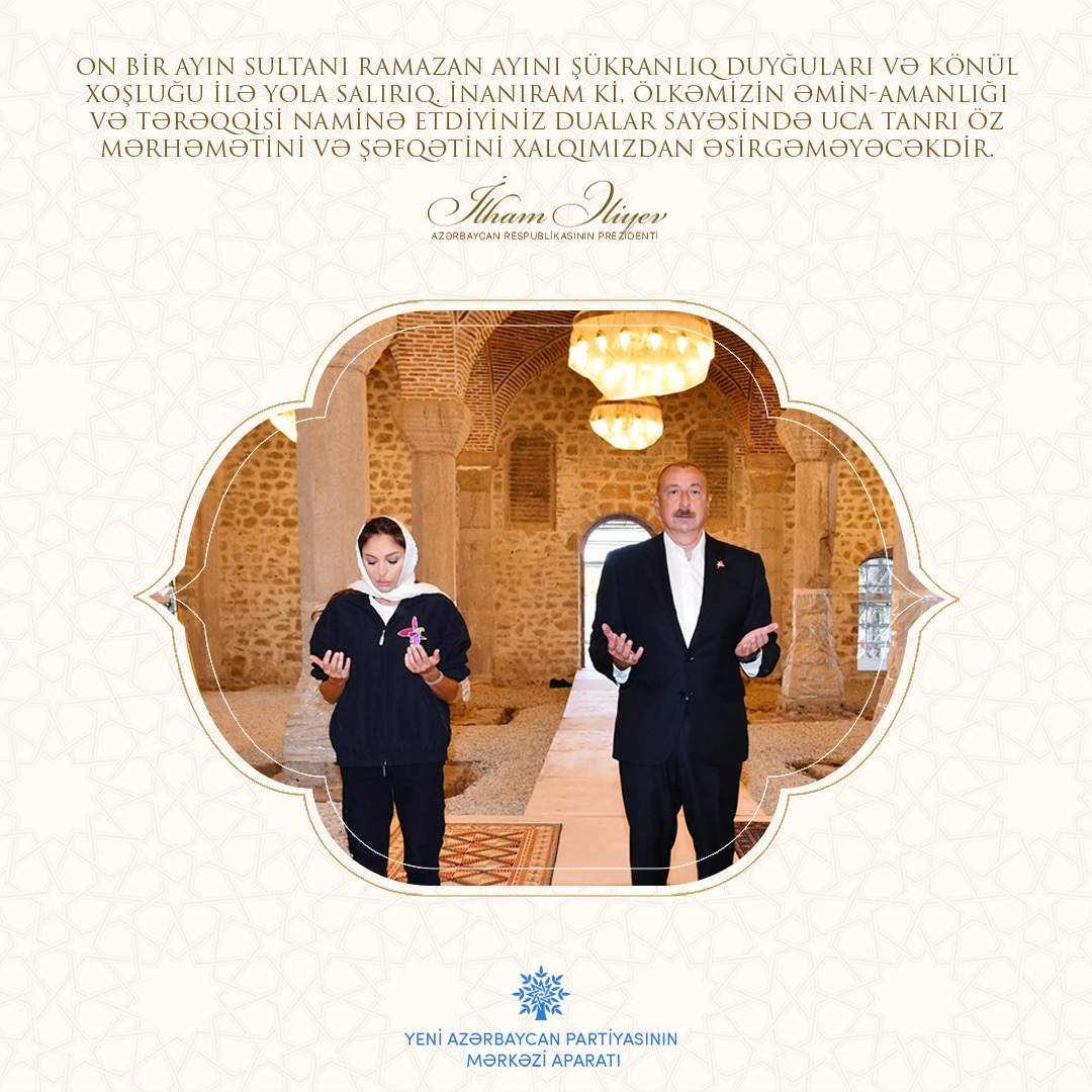 YAP_1992's tweet photo. Azərbaycan xalqını, hər bir Yeni Azərbaycan Partiyasının üzvünü mübarək Ramazan bayramı münasibətilə təbrik edirik. Allah tutduğunuz orucları, etdiyiniz duaları qəbul etsin! Uca Tanrı qazilərimizə şəfa, can sağlığı versin, şəhidlərimizə rəhmət eləsin! https://t.co/d8xNbdsCj7