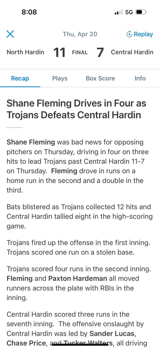 ShaneFleming08's tweet photo. Went 3-4 with a home run double and single @PBR_Uncommitted @PBRKentucky https://t.co/7NfAYd1bvu
