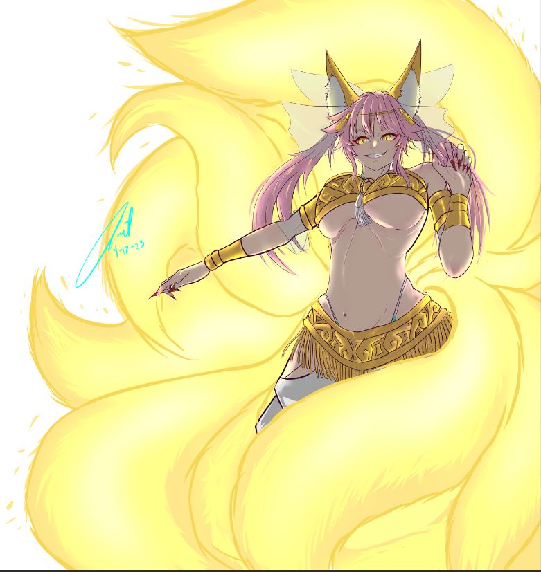 StarShrim's tweet photo. Big fluffy fox w/o Meme XD #amaterasuFGO #TamamoNoMae #FateGrandOrder #Fluffyfox #TYPEMOON https://t.co/ZvA6A2TCNI