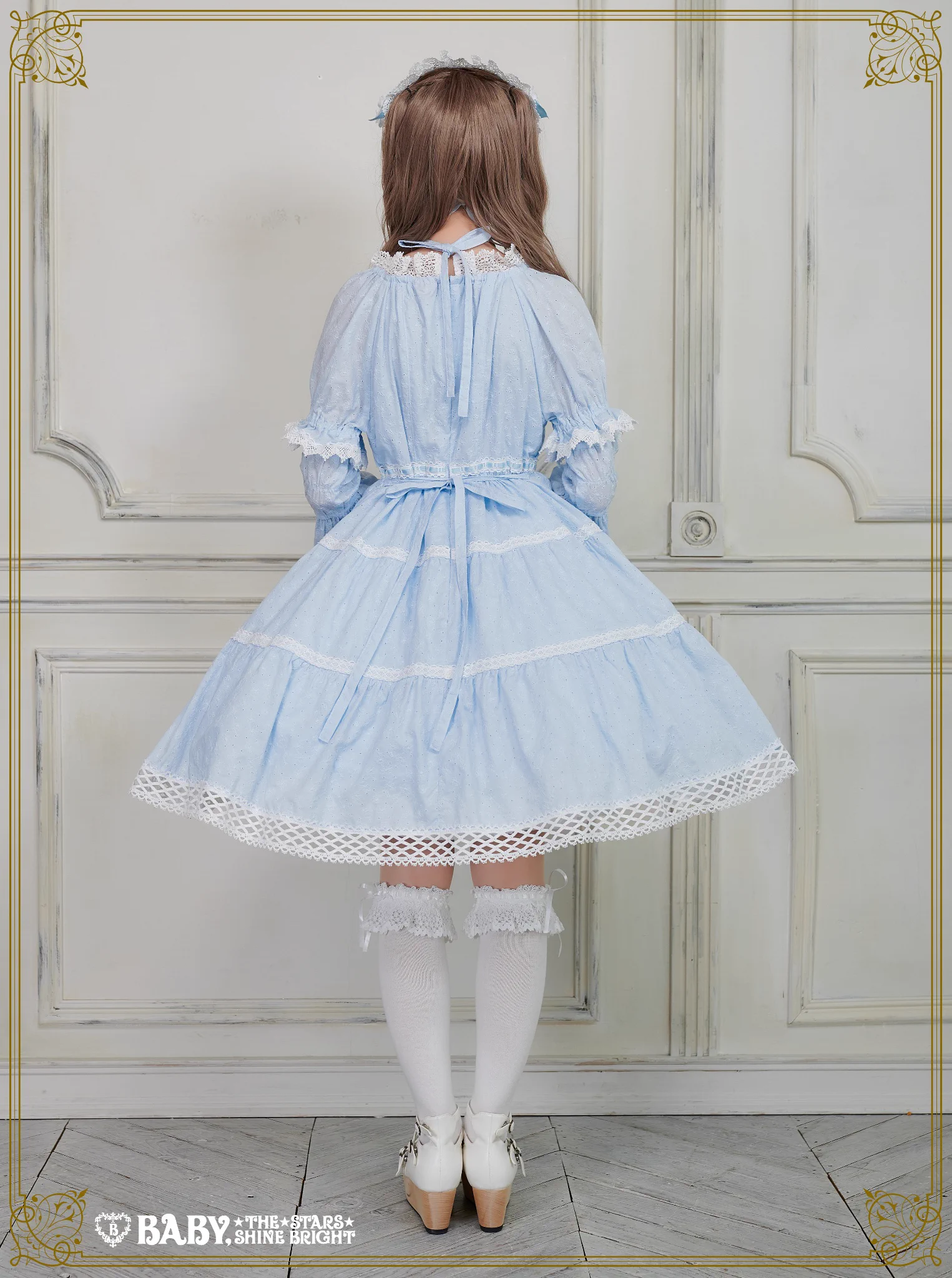 ベイビー　プチドールジャンパースカートワンピース　編み上げ　レース　BABY様 BABY☆THE STARS on X: 
