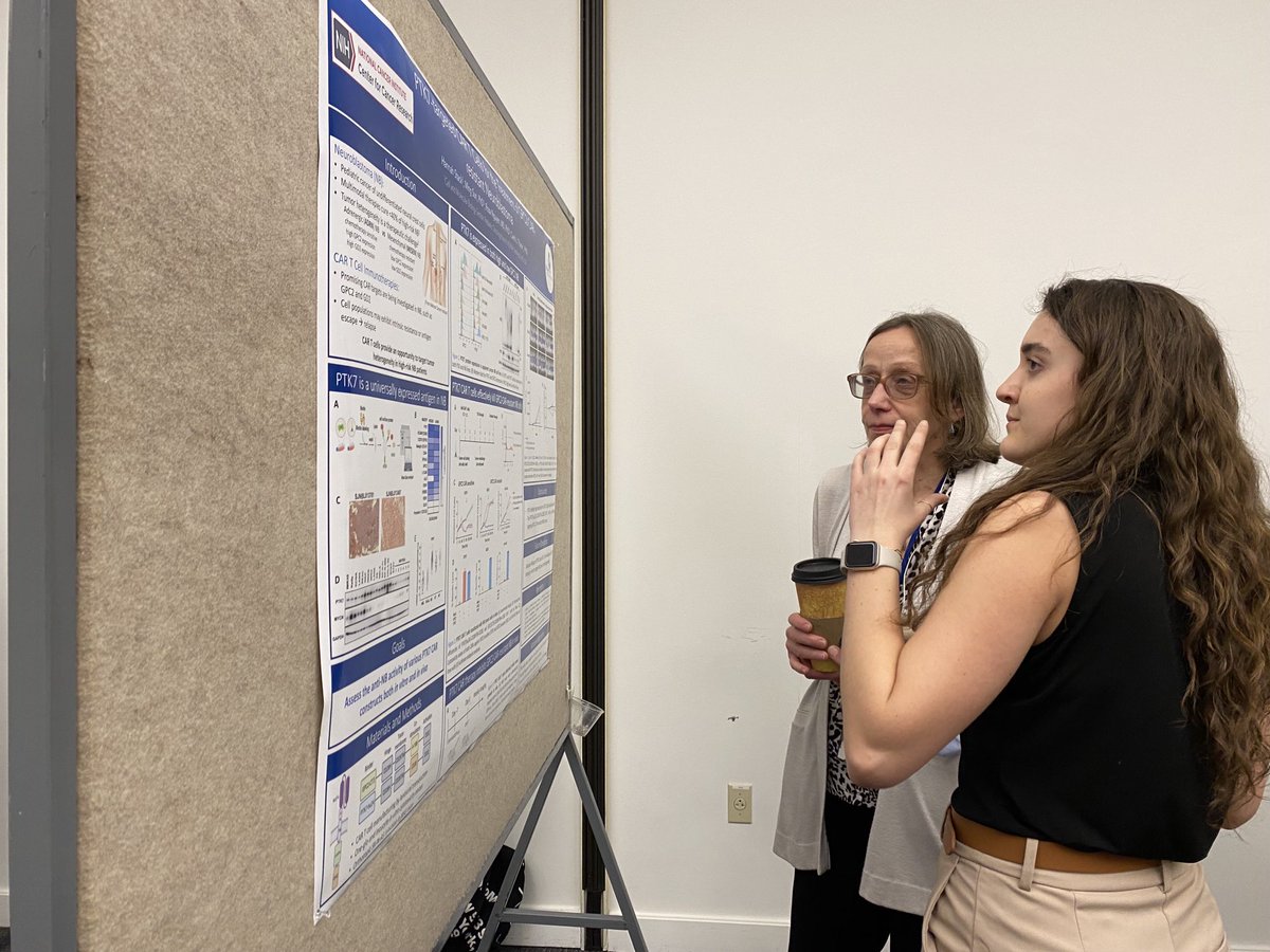 Thigale's tweet photo. Proud of the great job Hannah Stack does explaining CAR T cell against refractory NB to POB chief Brigitte Widemann. https://t.co/DhUoGYWwiF