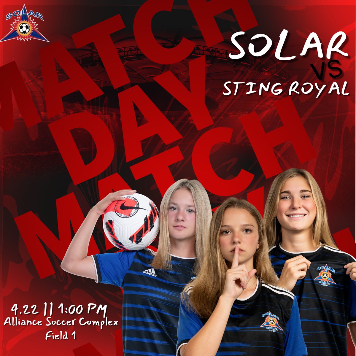 Ready to take on <a href="/StngRoyal06ECNL/">Sting Royal 07/06G ECNL</a> Saturday‼️ College Coaches come on out to watch some great ⚽️

<a href="/ImCollegeSoccer/">College Soccer Truth ™</a> <a href="/PrepSoccer/">Prep Soccer ⚽️</a> <a href="/ImYouthSoccer/">ECNL/GA/Recruiting/College Soccer</a> <a href="/ECNLgirls/">ECNL Girls</a> <a href="/TopDrawerSoccer/">TopDrawerSoccer</a> <a href="/TheSoccerWire/">SoccerWire</a>