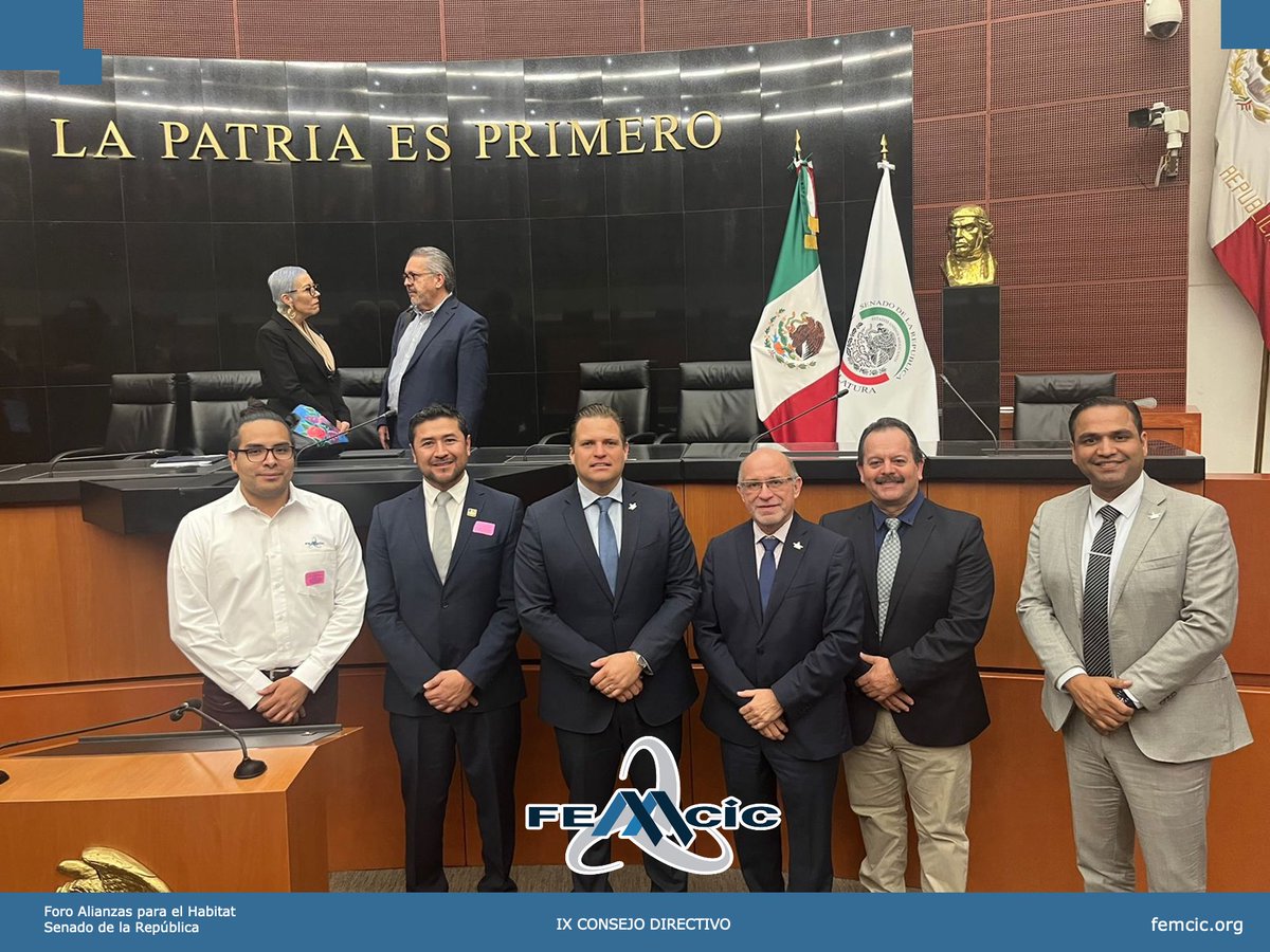 FEMCIC1's tweet photo. Agradecemos el acompañamiento y participación del Ing. @cefierros , Presidente electo X CD, del Ing. Agapito Álvarez, Tesorero electo para el X CD de la FEMCIC, del Ing. @GerasFloresR , Consejero del IX CD FEMCIC y del Ing. @luisbarbozanino , presidente del @cicej_ 

3/3
#femcic https://t.co/l1IGsXZ7pw