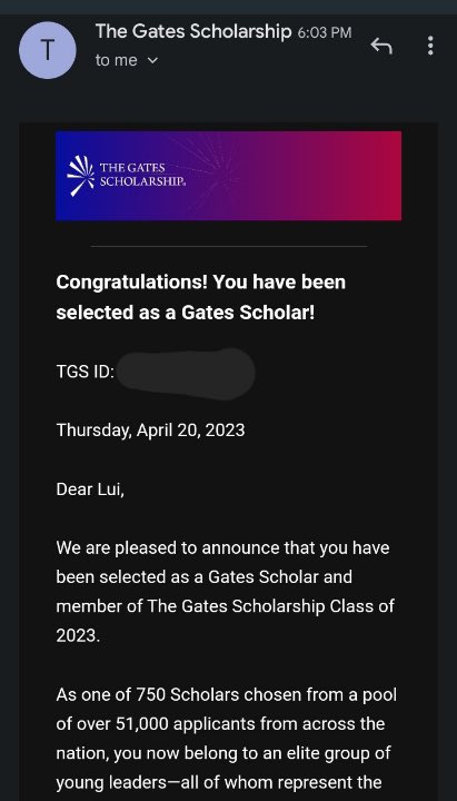 Words can not express the emotion or pride I feel for Mr Lui Espinoza.  He is our first Gates Scholarship recipient.  Congratulations and thank you.  #TeamSISD #FTF