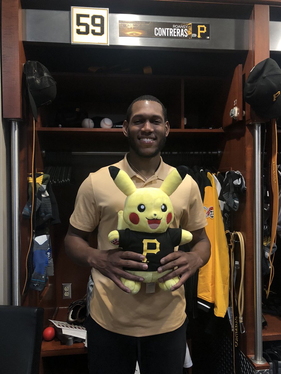 justdelossantos's tweet photo. The Pirates have a Pikachu that they give to players whenever they perform well. Yeah, vibes are gr8. https://t.co/wdbbWXN4ai