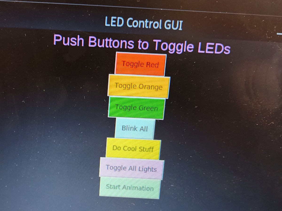 bquentin3's tweet image. Not a favorite, because I don't do favorites, but I sure do like this GUI built by @Sinclair_ES 5th graders to control LEDs. Coded with Python using the guizero library on @RaspberryPi_org. @HISD_Inst_tech #csk8 #CreativeComputing @CodeBoom @GetPiTop