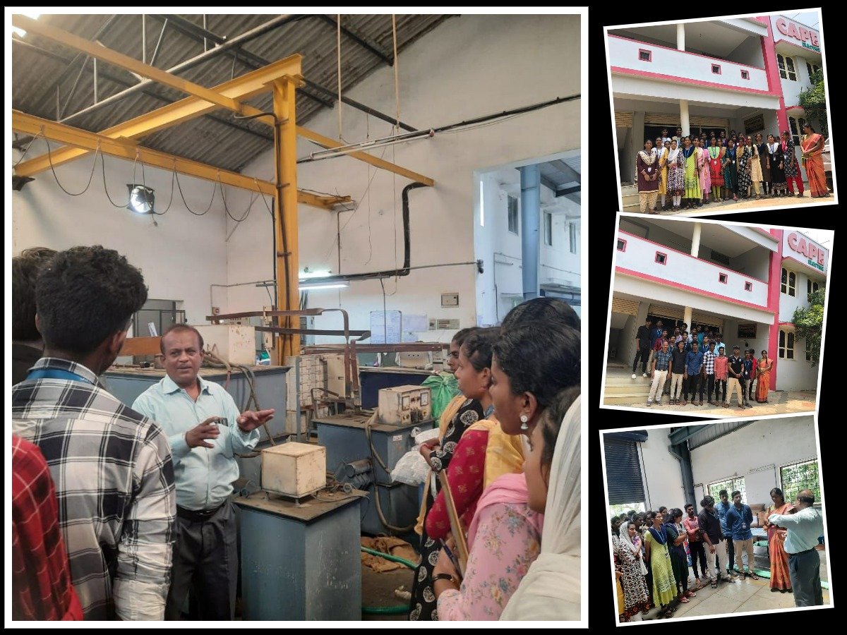 NecScience's tweet photo. Ist year Electrical & Electronics Engineering visited CAPE Electric Private Ltd, Kanyakumari. Learning utiltiy & maintenance of electrical machinery steel industry.
#ChooseEngineeringChooseNEC
#EngineeringPlacements
#engineering_at_NEC
#NIRFranking https://t.co/2z3yOEj5TU