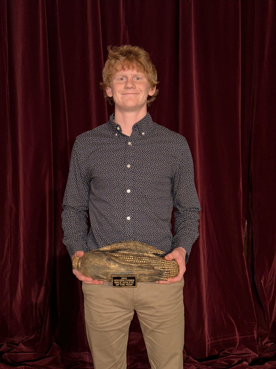 Wrestler Ty Bisek is the Male Athlete of the Year! Ty competed in the NCAA national wrestling tournament, placing sixth in his weight class and earning All-American honors. Congratulations Ty! #GoldenCobbs