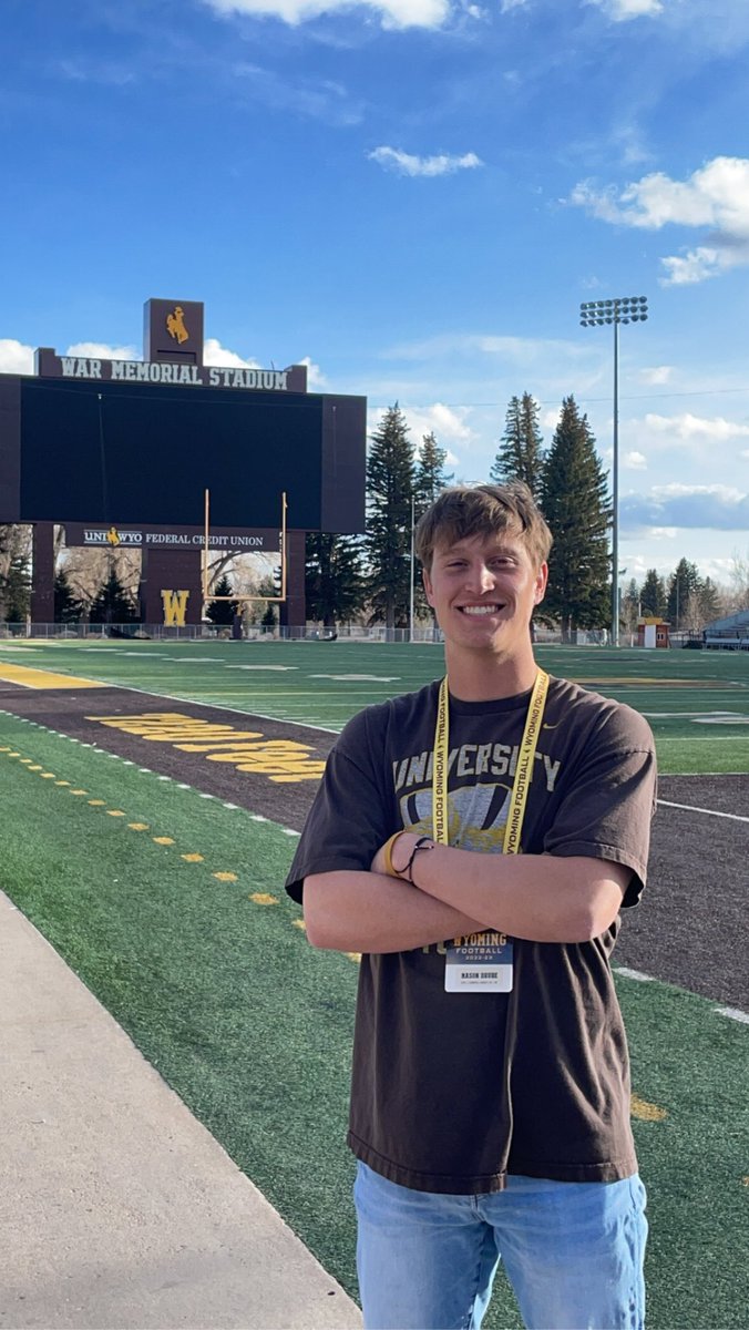 masondrube45's tweet photo. Blessed to be in Laramie for an unofficial visit! @wyo_football Had a great experience can’t wait to be back! @Coach_SBMoore @CoachWilk0 @CoachCBohl @CoachTimWYO @ryansayre23 @OrahGarst @TJenkinsElite @JHJenkinsElite @ABJenkinsElite https://t.co/wPZIhQ8tUd