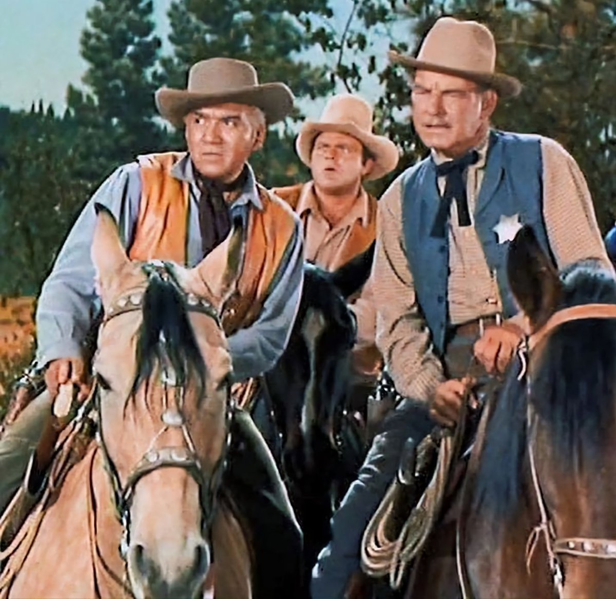 Gemini_53's tweet photo. #LorneGreene as #BenCartwright
#DanBlocker as #HossCartwright & #RayTeal as #SheriffRoyCoffee
in #Bonanza #DailyCowboy https://t.co/rpkrfUobJc