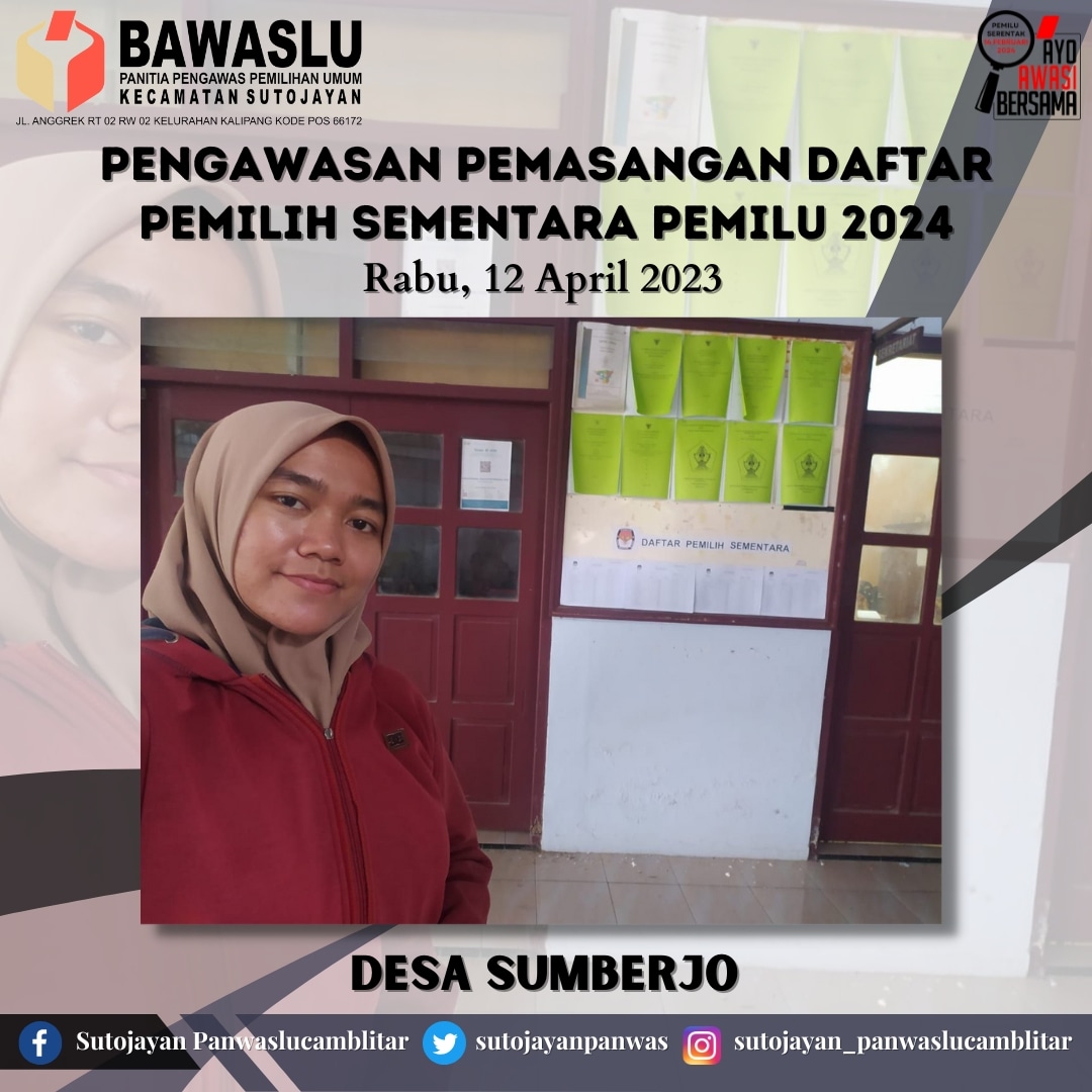 sutojayanpanwas's tweet photo. #panwaslukecamatansutojayan
#bawaslukabupatenblitar
#bawaslumengawasi
#bawasluberkolaborasi
#ayoawasibersama
#pemilu2024
#sutojayan
#jarimuawasipemilu https://t.co/uY8PW47AWL