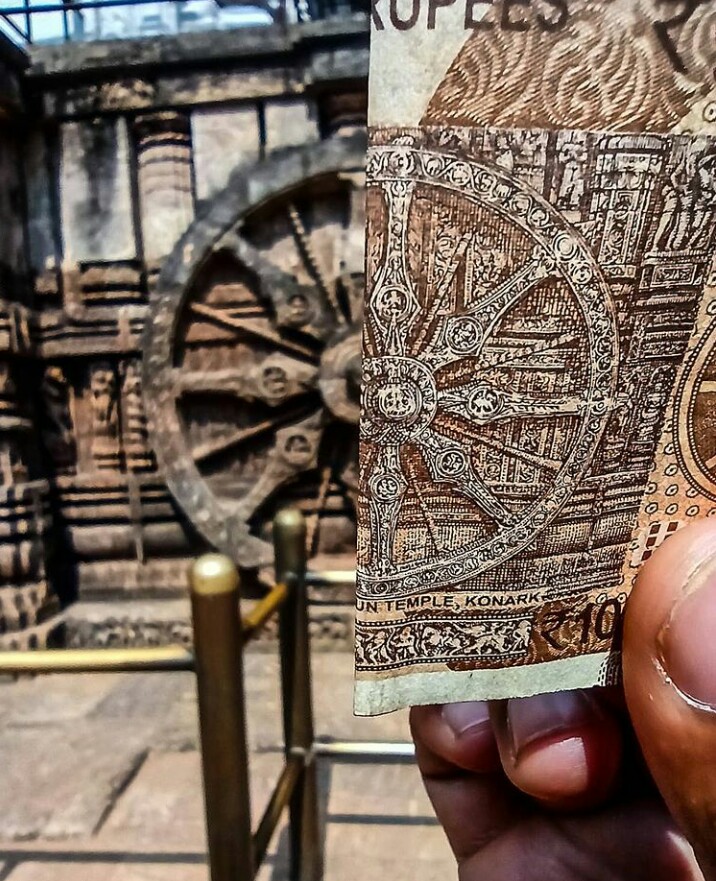 Priyamvada227s's tweet photo. Did you know??

On Our currency notes there are Indian Heritage monuments pictures.

1) Rs 10 note -Konark Sun Temple https://t.co/sy7dEbLqcs