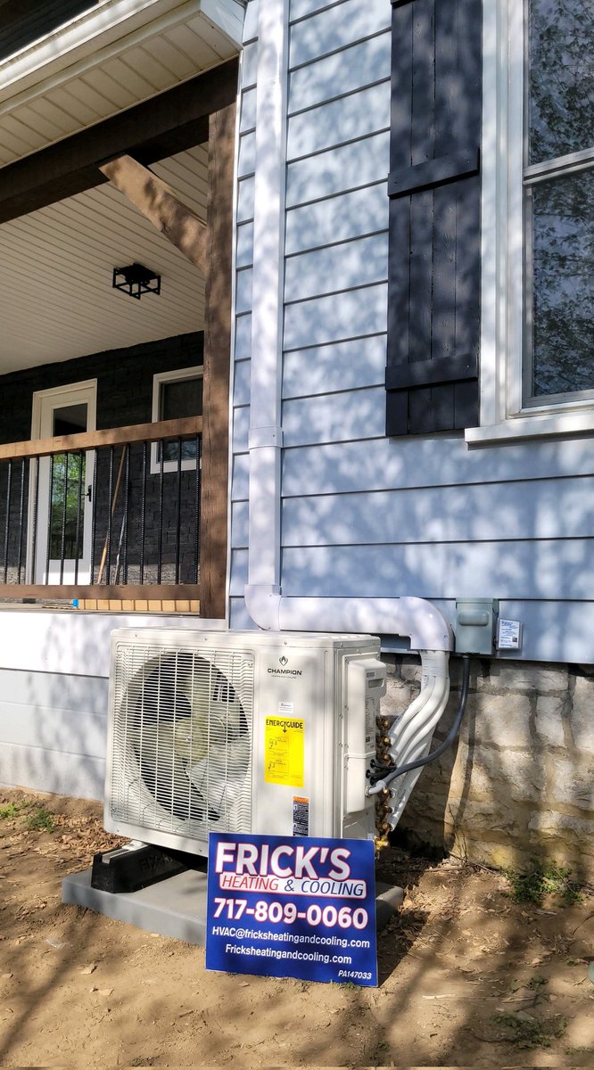 FrickCooling's tweet photo. Champion mini split installation https://t.co/0FHt01nrwP