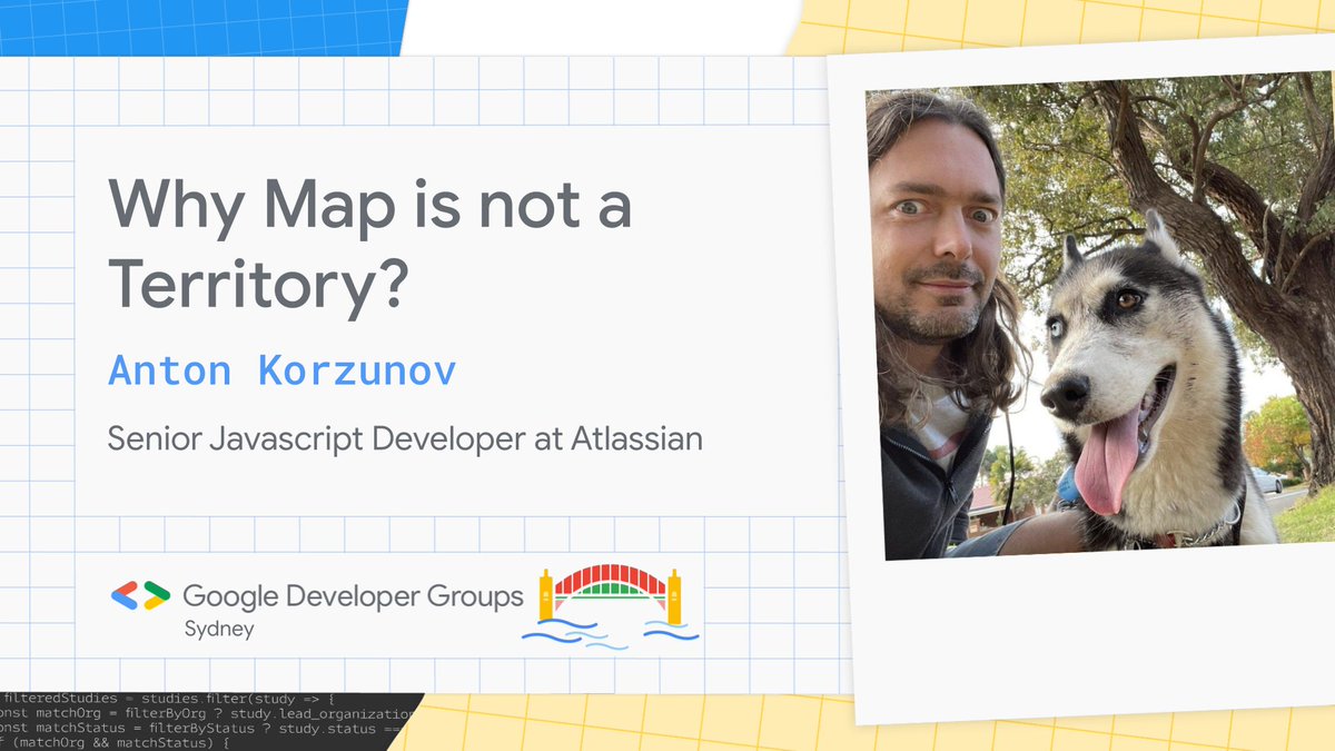 gdg_sydney's tweet photo. Three great talks planned for today's monthly meetup!
RSVP if you haven't already!
https://t.co/r8ECix0tC3
@andrew_ke11y @theKashey @kartikarora95
#androiddev #maps #googledev #gdgsydney https://t.co/fxHBmoASoJ
