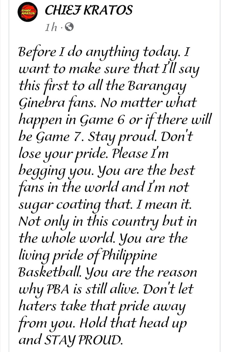 baeng_rom's tweet photo. #Proud #GinebraFan Win or Lose #BrgyGinebra #Ginebra #NSDForever whatever happens later still a Kbrgy forever. .. ❤️💗💗💗
ctto: ss fr Chief Kratos FB page https://t.co/TMuMHBI3i1