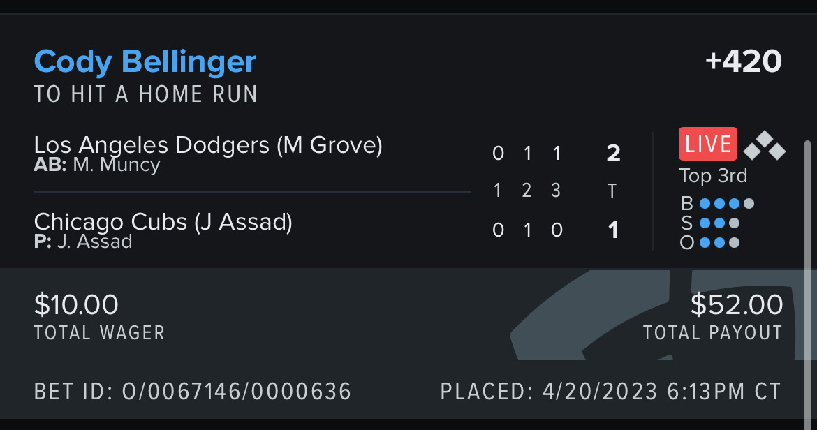 Evan Altman On Twitter Bellinger Had 420 Odds To Homer On 4 20 And Evan altman on twitter bellinger had 420 odds to homer on 4 20 and