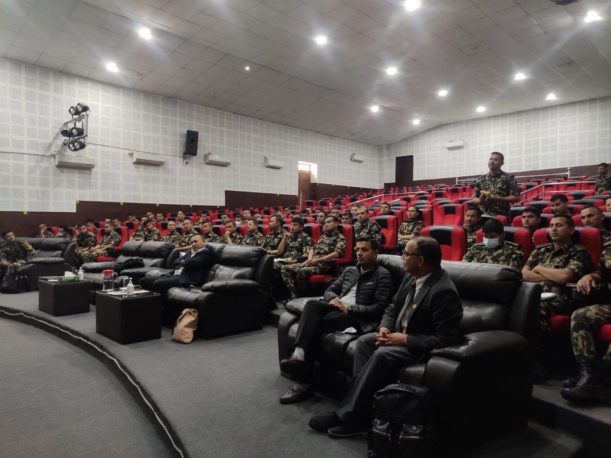Presentation and talk on "Global #climate politics: what it means for security agencies in terms of #disaster preparedness and #nature #conservation" at the Army Command and Staff College of The Nepali Army.

Many thanks Col Ram Chandra Thapa, <a href="/AcharyaShil/">Shilshila Acharya</a>  and Sushil Khadkaji