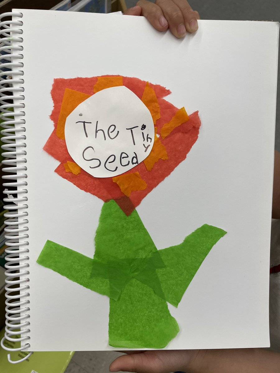 Weescientists's tweet photo. Inspired by Eric Carl and our own seeds, we practiced our paper layering to recreate the cover page of The Tiny Seed. #wearecbe @CBEArea3 @JSMelementary #kinderart #scienceart https://t.co/kJJ2ZqHaV3