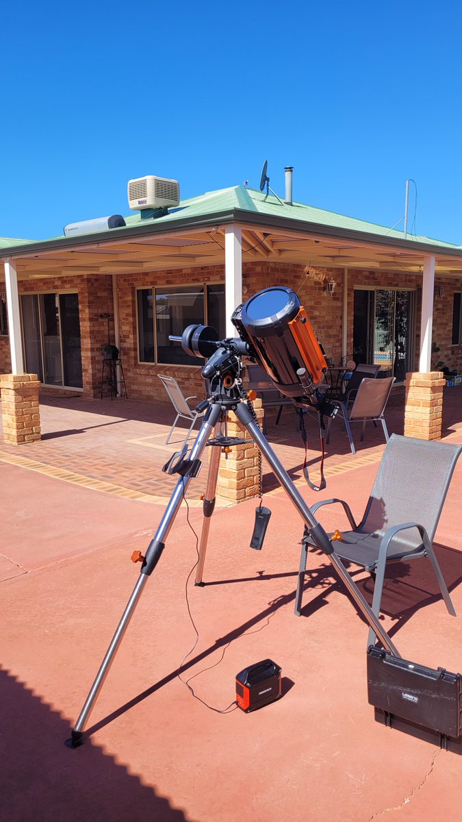 Couldn't make it up north, but still got a good show of the eclipse here in the outback!