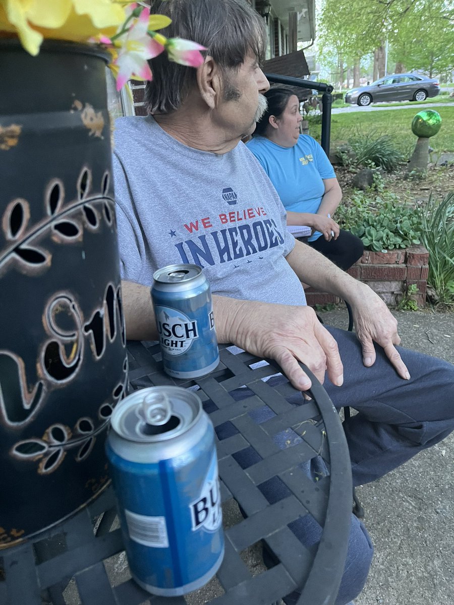 My dad got some pretty tough news today. We fittingly got to have a beer together. What a coincidence with the shirt #MyHero