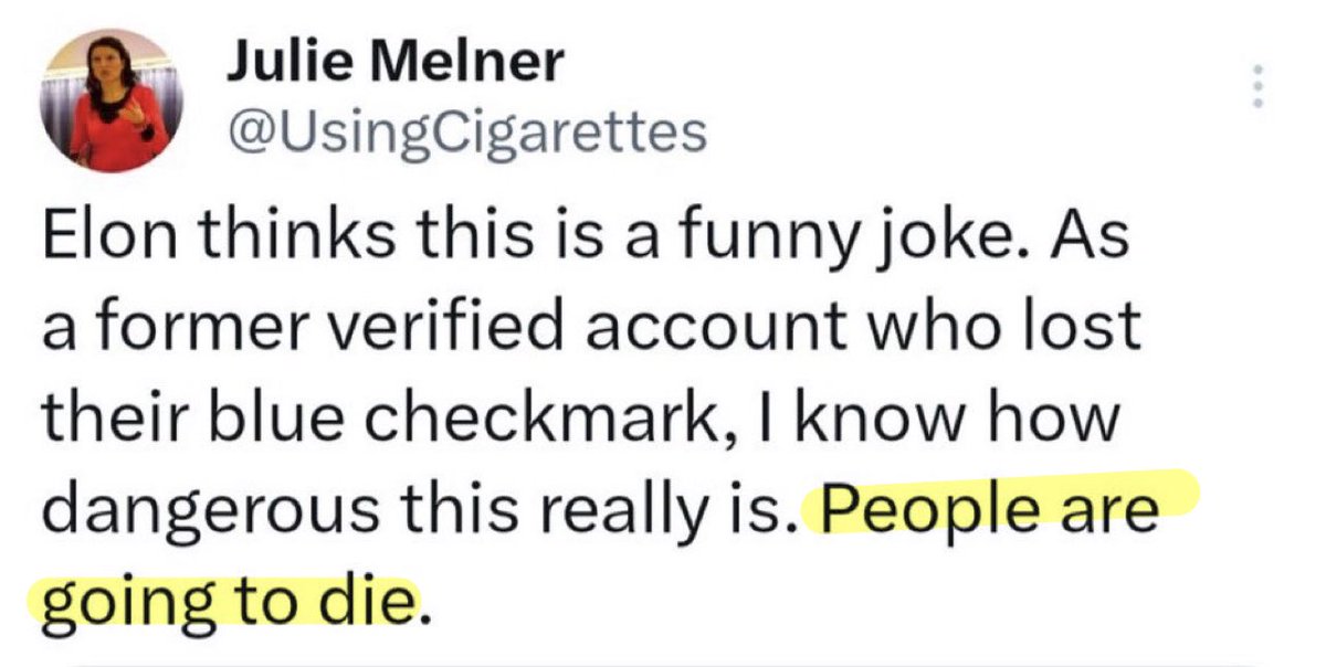 Helloimmorgan's tweet photo. People losing a checkmark has turned into life or death. 

If losing a check mark means people are going to “die,” y’all really need to get a life and go outside. 

This app has 0 chill. You all are so dramatic 🤣 https://t.co/VYOf9hWmTN