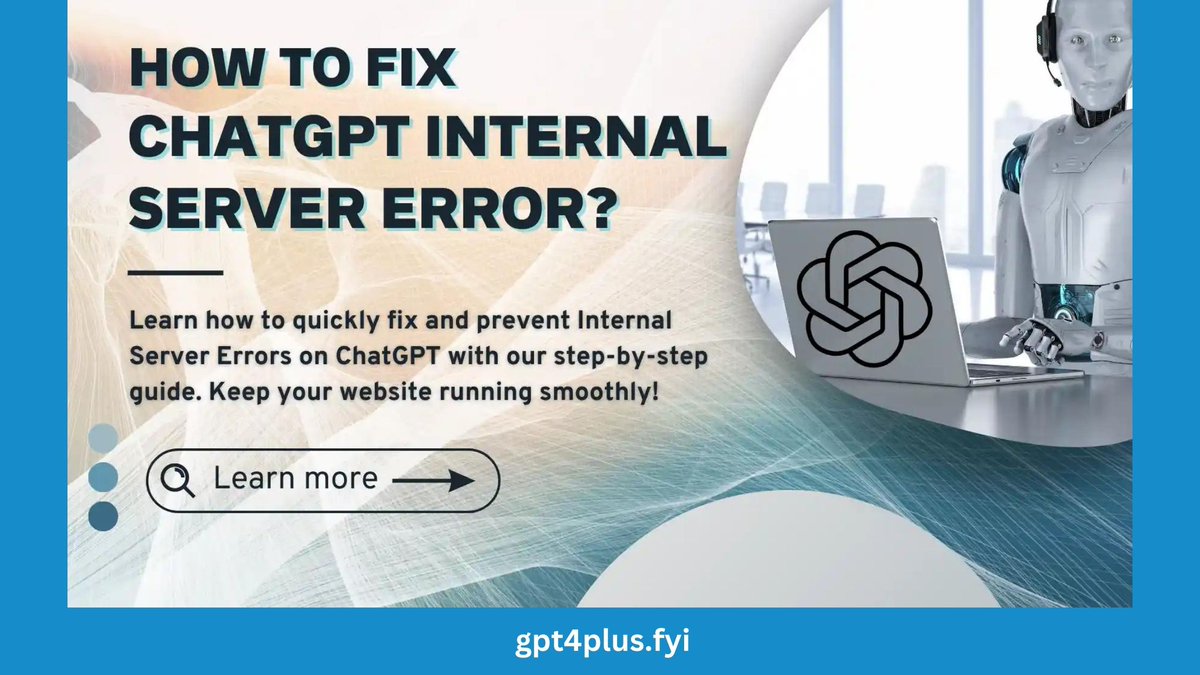 Gpt4Plus's tweet image. If you are experiencing the ChatGPT Internal Server Error, don&apos;t panic. In this article, we will explain what it is, the possible causes, and provide solutions to fix it.

Introduction

Have you ever tried to use ChatGPT, only to receive an error #Ai

gpt4plus.fyi/chatgpt-intern…