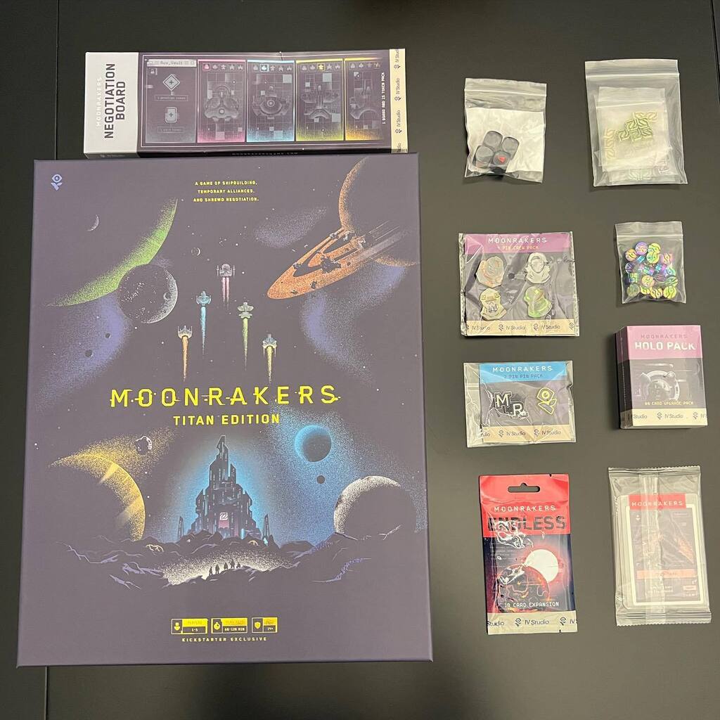 My Moonrakers Titan Edition came in!! ❤️🚀 @moonrakersgame @iv___studio instagr.am/p/CrR6MQCN0it/