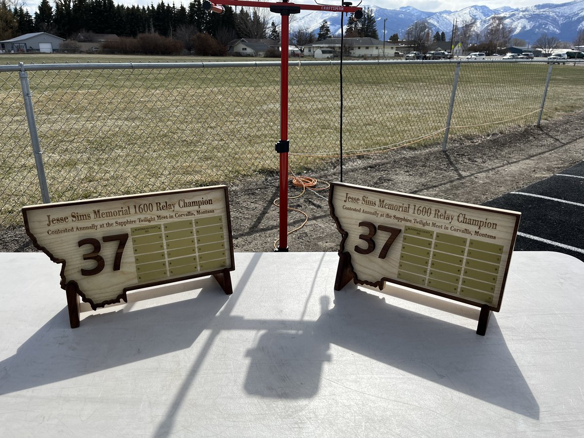 FrankGogola's tweet photo. Corvallis is honoring the late Jesse Sims, a former Blue Devils athlete and Montana Grizzlies football player who wore the No. 37 legacy jersey, with the "Jesse Sims Memorial 1600-meter relay" at its annual Sapphire Twilight Invitational track and field meet. #mtscores #GrizFB https://t.co/OQ7ILeidUO