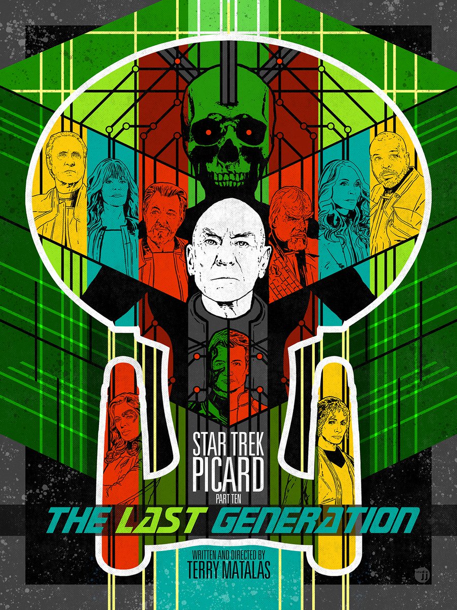 Here's my retro poster for the final episode of #StarTrekPicard - 'The Last Generation', written and directed by @TerryMatalas. Bravo to the entire Picard cast and crew! I was absolutely floored by the episode. An incredible finale to an incredible season. 👏👏👏 #StarTrek