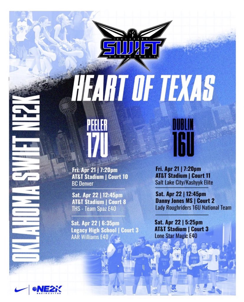 BellaDabbs's tweet photo. Can’t wait to play with my teammates in the Heart of Texas Tournament! @coach_dub15 @Coach_Mathurin @OK_SwiftWBB https://t.co/c6bIuK7SnC
