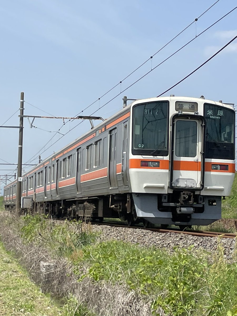takkin_engine_d's tweet photo. 大垣〜垂井間。217Fは311系G2が運用に入りました🫡
#217F
#311系
#G2
#JR東海_運用 https://t.co/ZCtJBvW1nz