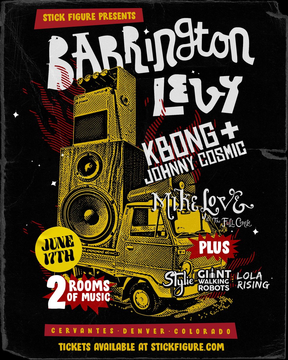 Headed back to Denver on June 17th with a heavy-hitting lineup featuring one of the most unique &amp; powerful voices in reggae music, Barrington Levy.

I’ll be there with my band The Full Circle. Don’t sleep on tickets to this one ‘ohana. See you there! 🤙