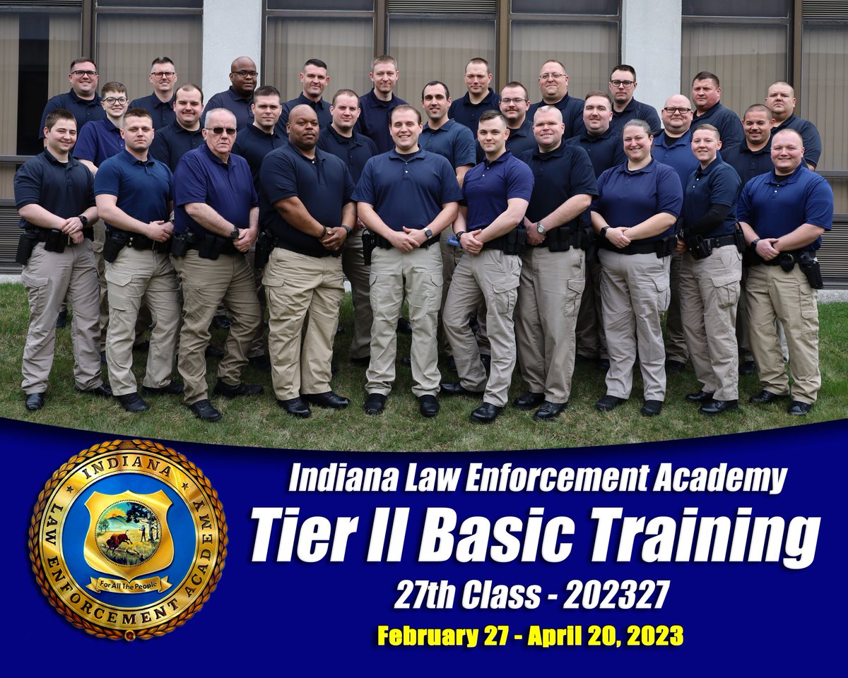 IndianaLawEnfo1's tweet photo. Congratulations to the 27th Tier II Class!
They graduate this evening at the ILEA!
#IndianaPolice #TierIIPolice @TownMarshal #HospitalPolice #IDOC https://t.co/eJa5InDbFU