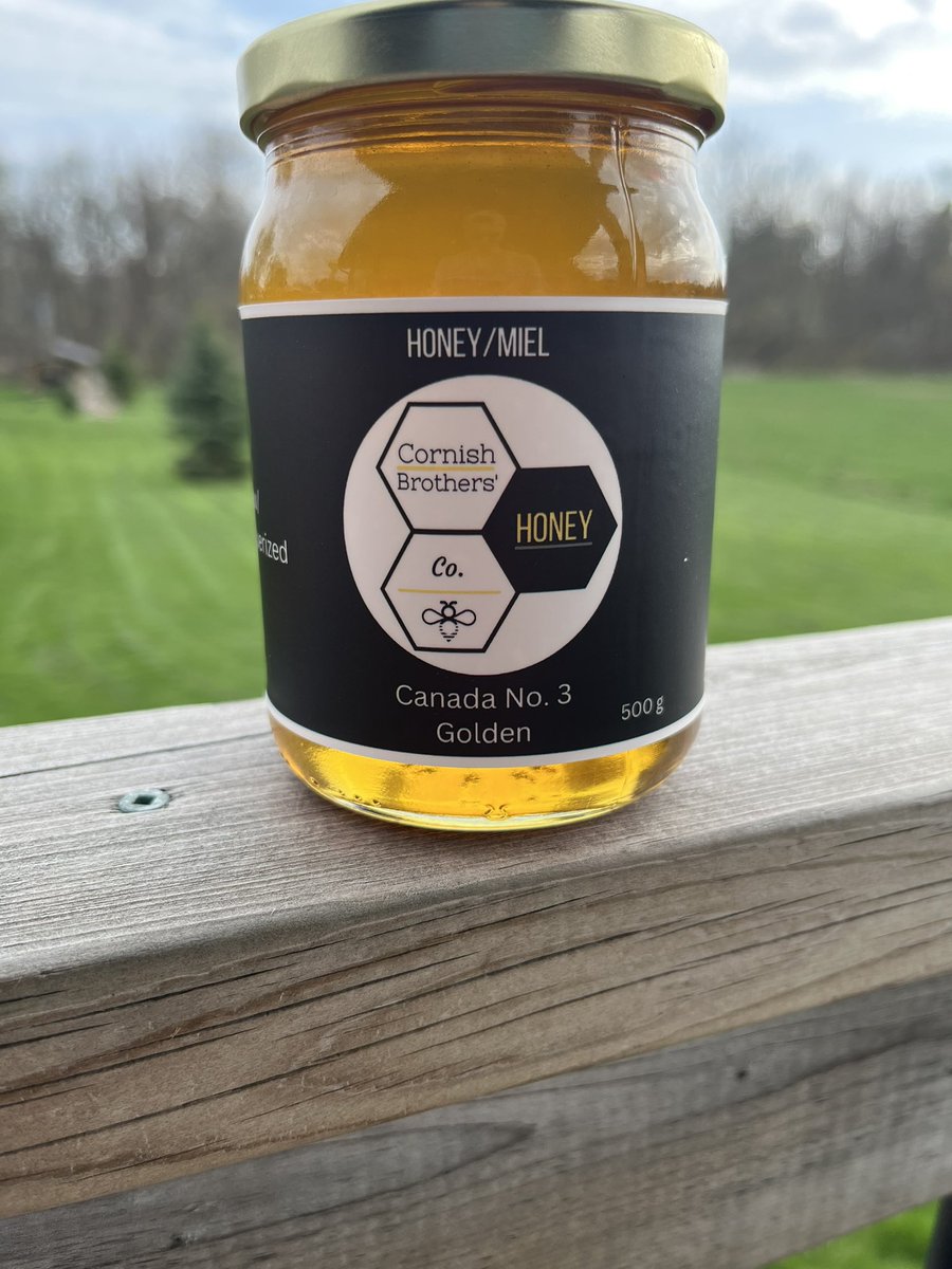 Finally!  The real deal.  Our new honey labels have arrived!!  Look for these labels in stores and at vendors!  #supportlocal #ontag #norwichon #cornishbeekeeping #beekeeperslife #newlook #honey #savethebees #countrylife #agriculture #honeybees #eatlocal #goodforyou