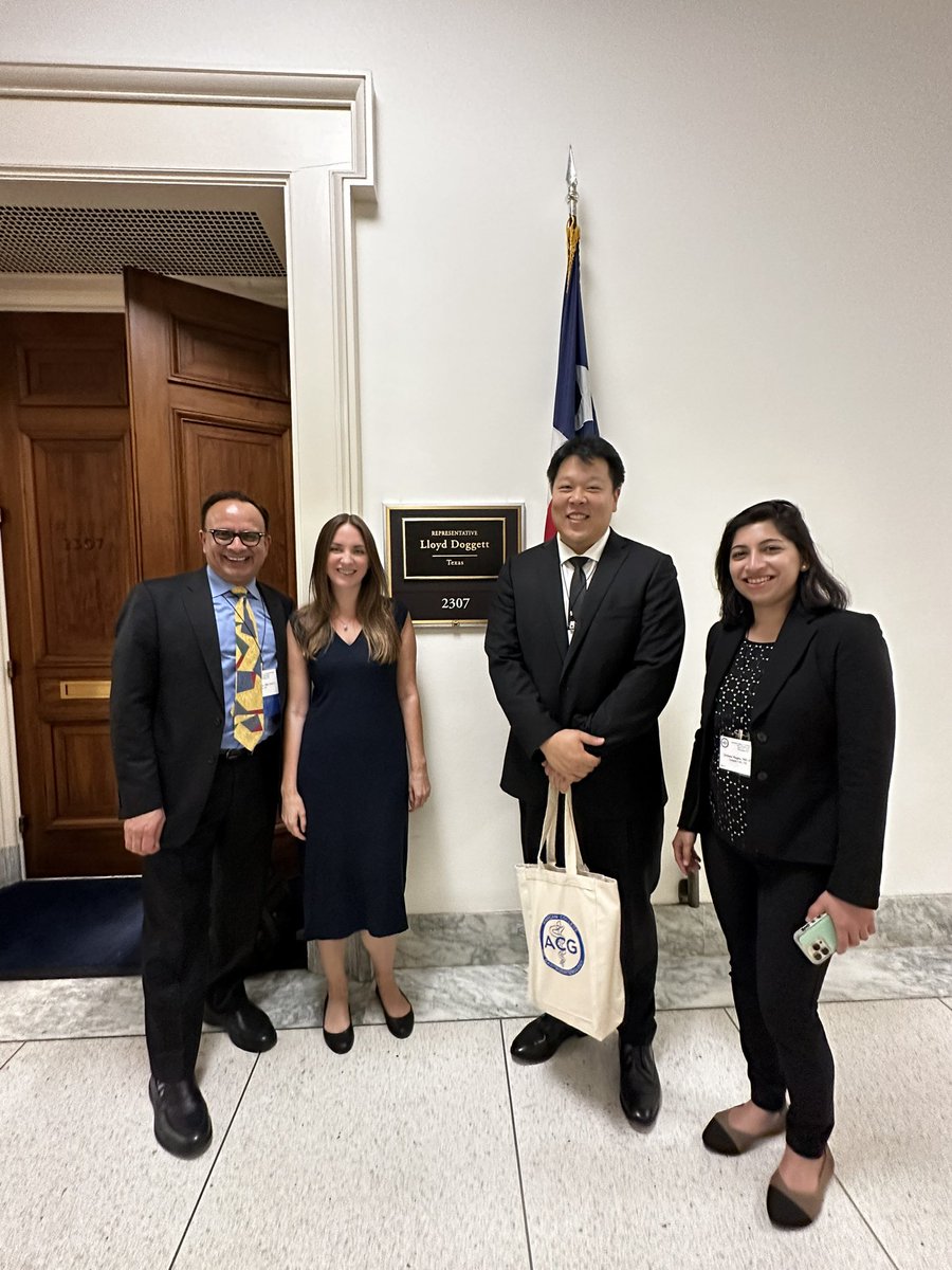 Had a fantastic day advocating for our patients and colleagues on 3 themes:
1. Step therapy issues leading to poor patient outcomes
2. Pre-authorization burden
3. Medicare MEI update for the physicians @AkshataMoghe @AmCollegeGastro @DrBloodandGuts #ACGAdvocacyDay2023