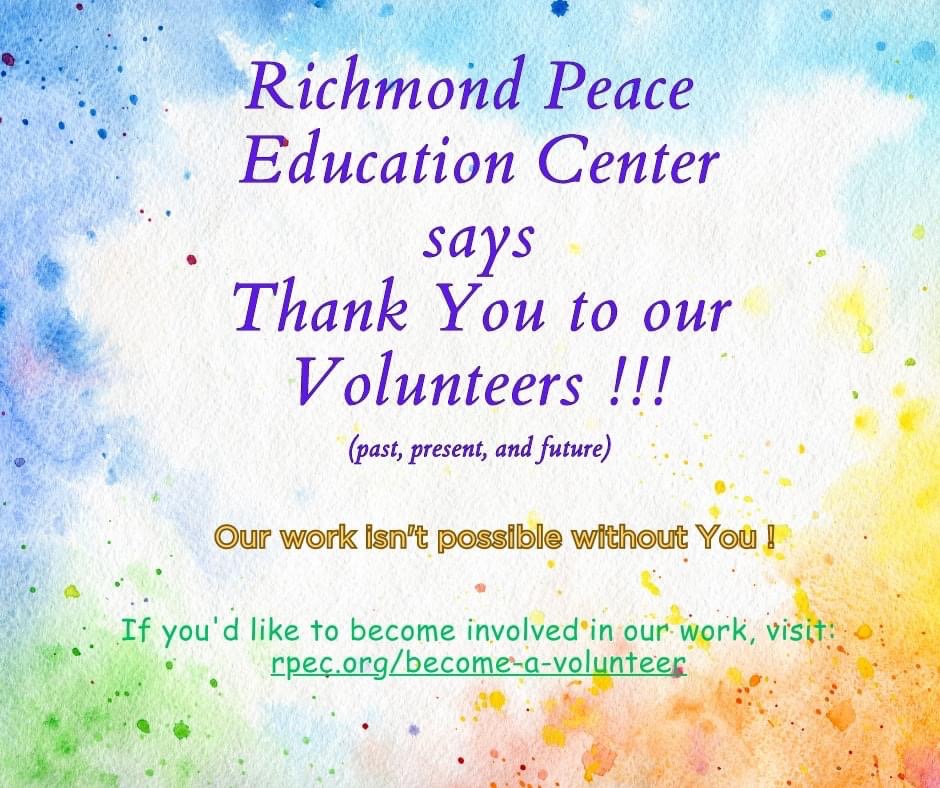 PeaceCenter_RVA's tweet photo. https://t.co/6x9u046EhG https://t.co/8fi8VVLpCV