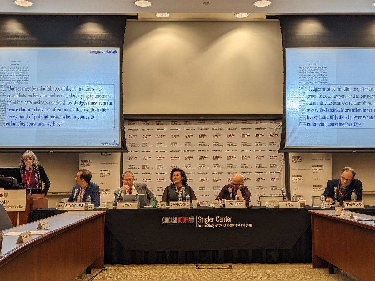 StiglerCenter's tweet photo. AAG Jonathan Kanter has famously said that #ConsumerWelfareStandard is a catchphrase, not a standard, because if one asks "five antitrust experts what the consumer welfare standard means, you will often get six different answers."
Here at #StiglerAntitrust23, we will test this https://t.co/cygq51XXSS
