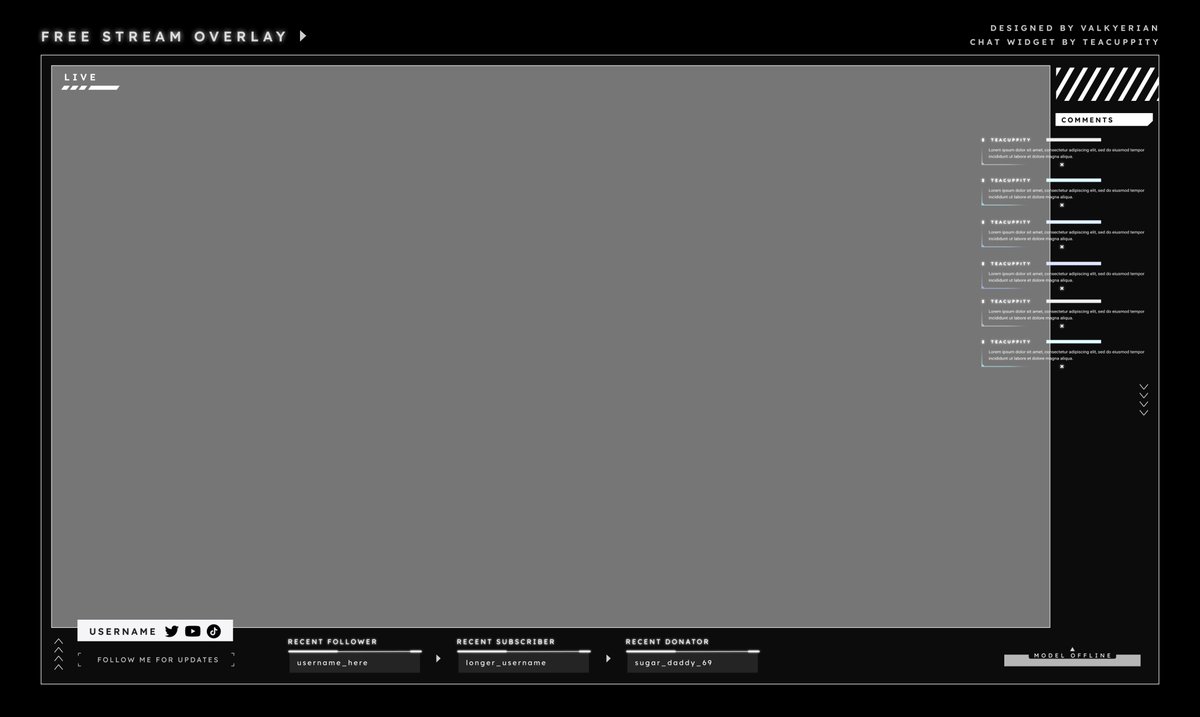 valkyerian's tweet photo. 「Free To Use Minimalistic Overlay」

Haven't designed something in a bit so decided to create something real quick!

Link to download below ↓ https://t.co/OrfcZCDWJX