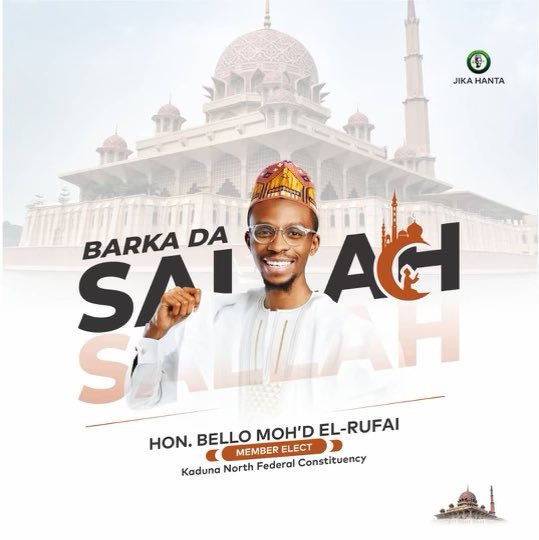 Farouq_M_Sadiq's tweet photo. Barka Da Sallah #TeamBello @B_ELRUFAI https://t.co/FrH7u06jV1