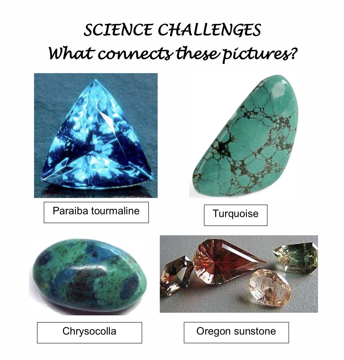 OxfordHighSTEM's tweet photo. It’s time for another Science Department Competition. House points available for all correct student entries. Could you get the connection? #nospoilersplease https://t.co/j1sknbYkUd