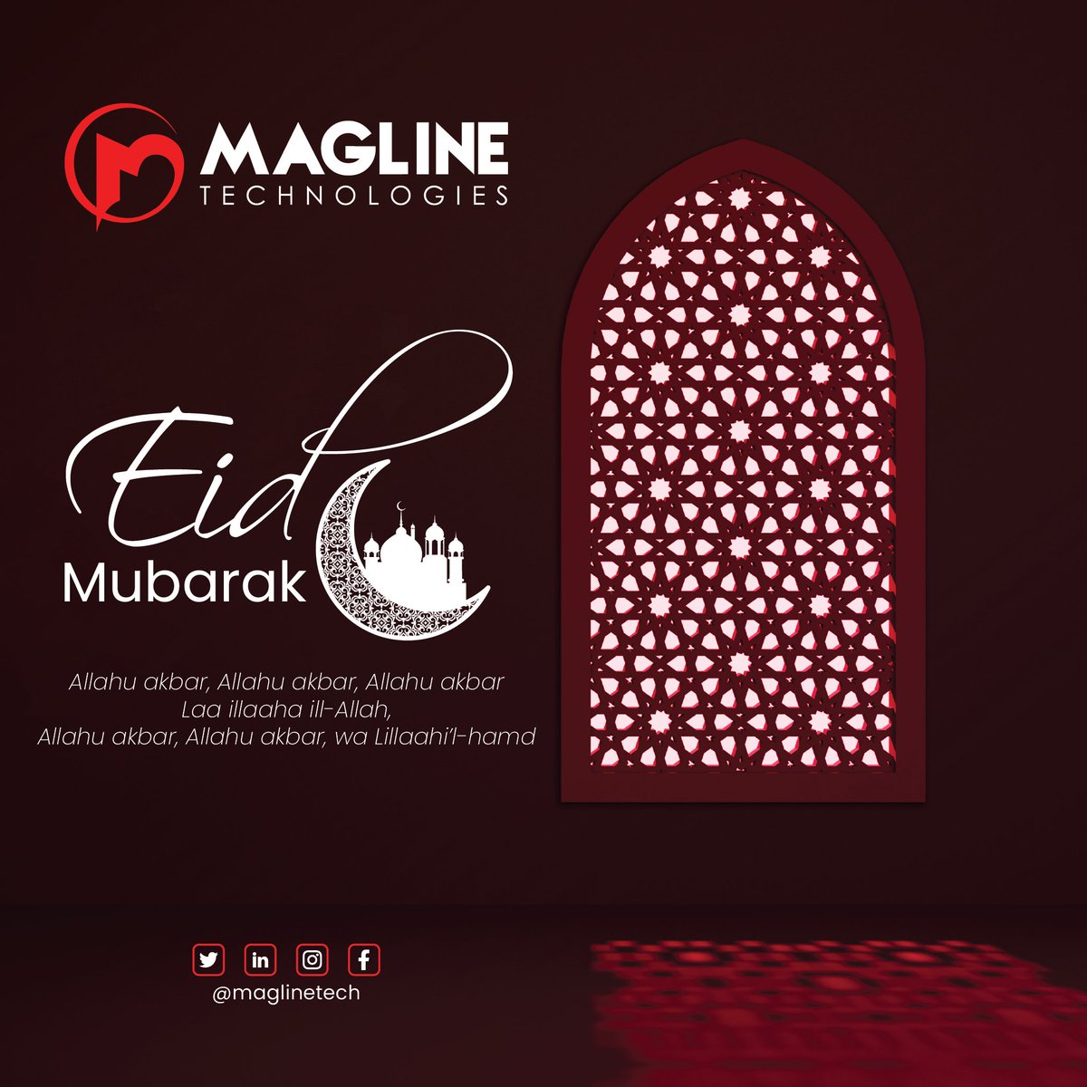 maglinetech's tweet photo. Wishing you and your loved ones a joyous Eid filled with blessings and happiness. May this special occasion bring peace and prosperity to your homes! #EidMubarak #HappyCelebrations 🌙✨🎉 #EidMubarak https://t.co/8wqrIlWCxc