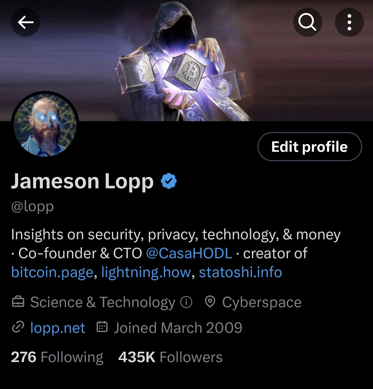 Jameson Lopp on Twitter "nachik I was an early adopter of Twitter