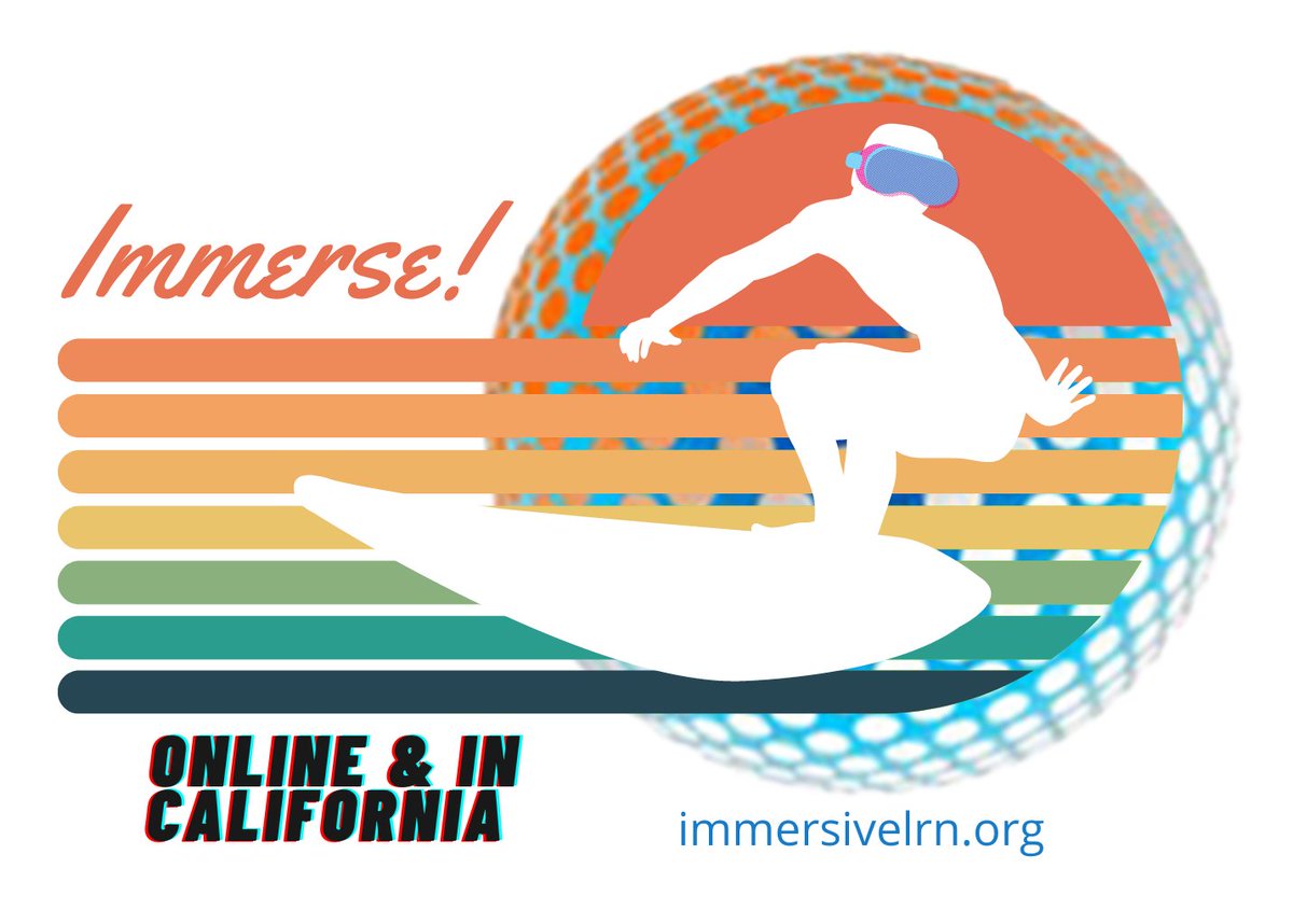 That Metaverse wave has crashed, but the Immersive Learning surf is up! 

join us online May 18 - 20
in the liminal zone May 21 - June 24
and in California at <a href="/CalPoly/">Cal Poly</a> June 25 - June 29 

Register now!

#XR #EdTech #VR #GameDesign #K12 #HigherEducation

immersivelrn.org
